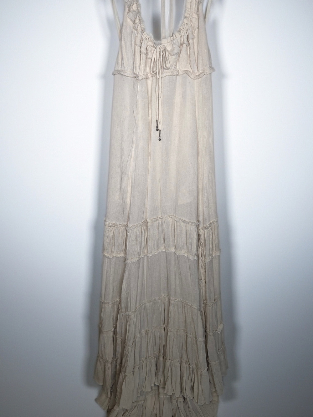 NWT Free People Burst Of Bliss Maxi Dress Cream Boho Flowy, Romantic Tiered  XS - Picture 4 of 14